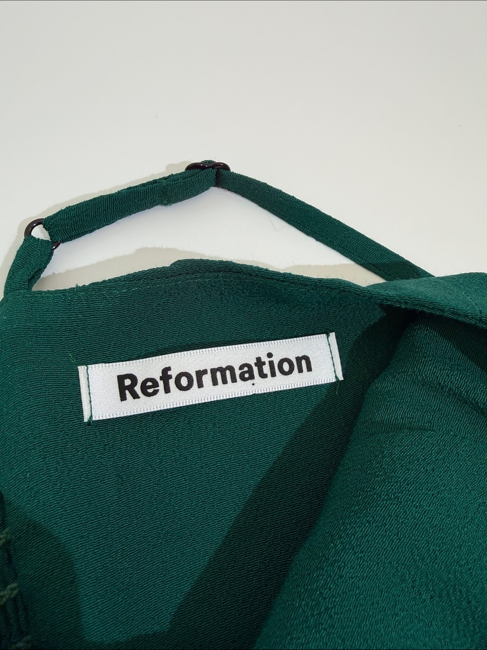 Reformation Jumpsuit Size 0 Emerald Green Smocked Back - Picture 7 of 12